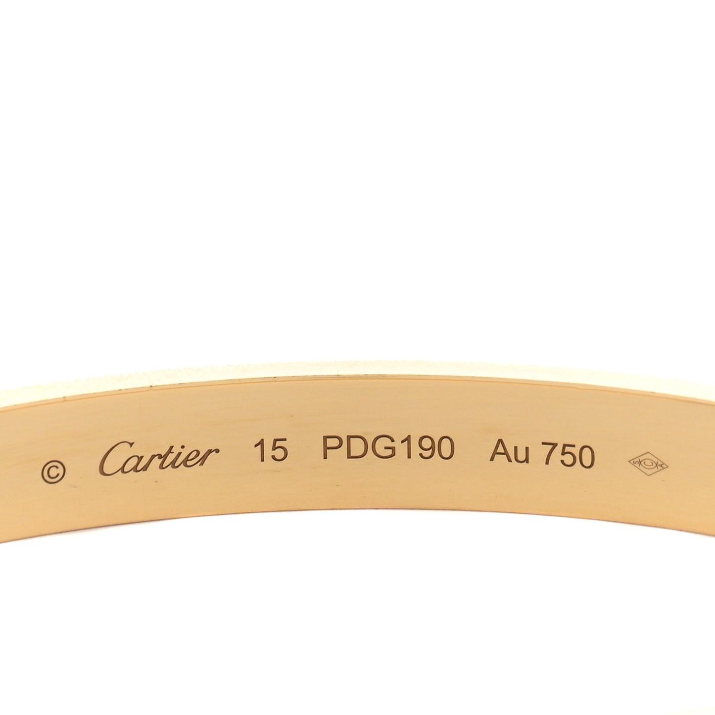 18K Yellow Gold LOVE Bracelet 15