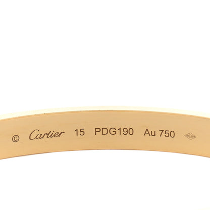 Cartier 18K Yellow Gold LOVE Bracelet 15 3 of 5