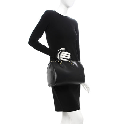 Louis Vuitton Epi Speedy 25 Black 2 of 8