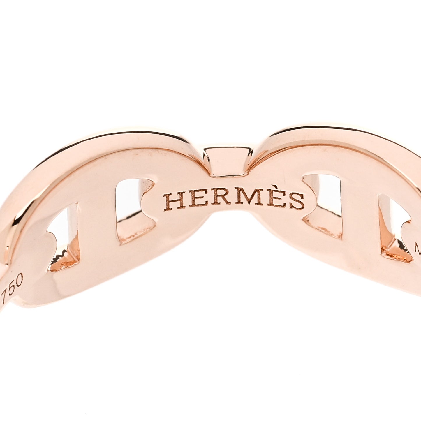 18K Rose Gold PM Chaine D'Ancre Enchainee Ring 49 5