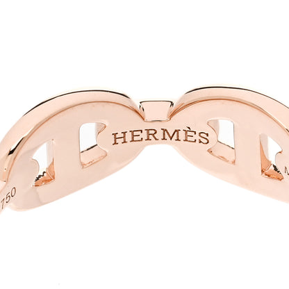 Hermes 18K Rose Gold PM Chaine D'Ancre Enchainee Ring 49 5 8 of 9
