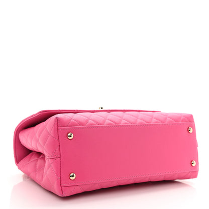 Chanel Caviar Quilted Small Coco Handle Flap Pink 4 of 8