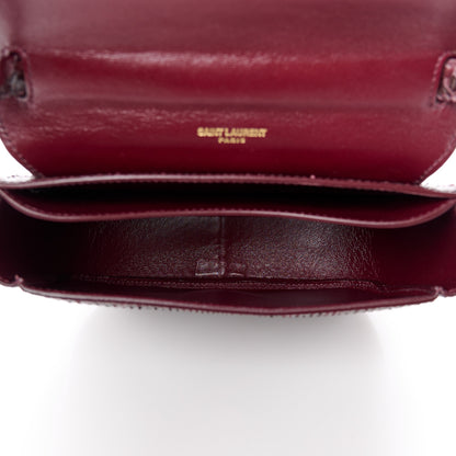 Saint Laurent SAINT LAURENT Snakeskin Small Kaia Satchel Burgundy 4 of 12