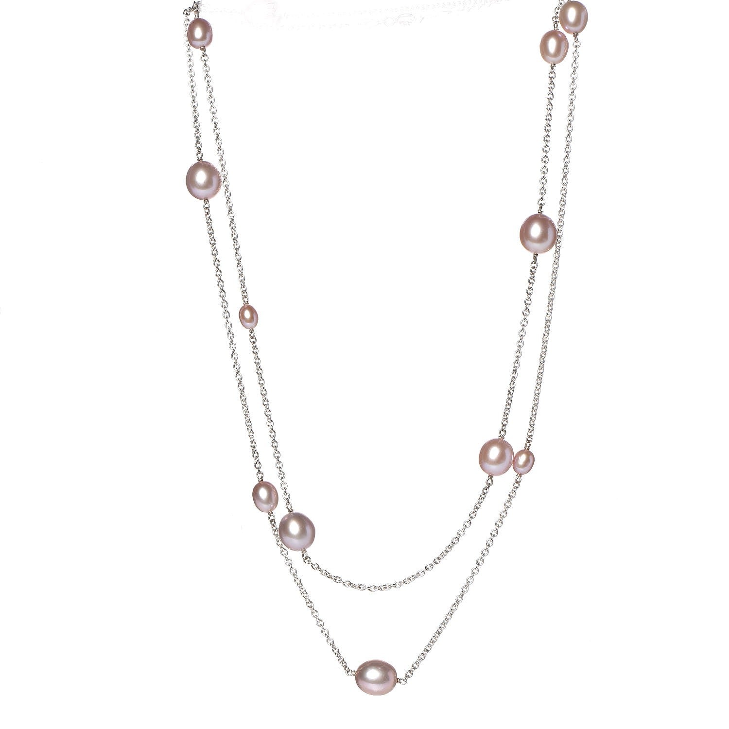 Tiffany Sterling Silver Elsa Peretti Pearls by the Yard Sprinkle Necklace 1 of 5