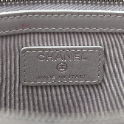 Chanel Iridescent Crumpled Calfskin CC Ripples Medium Cosmetic Case White 6 of 7