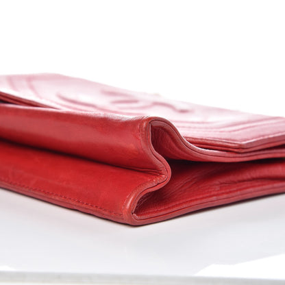 Chanel Lambskin CC Envelope Single Flap Red 15 of 15