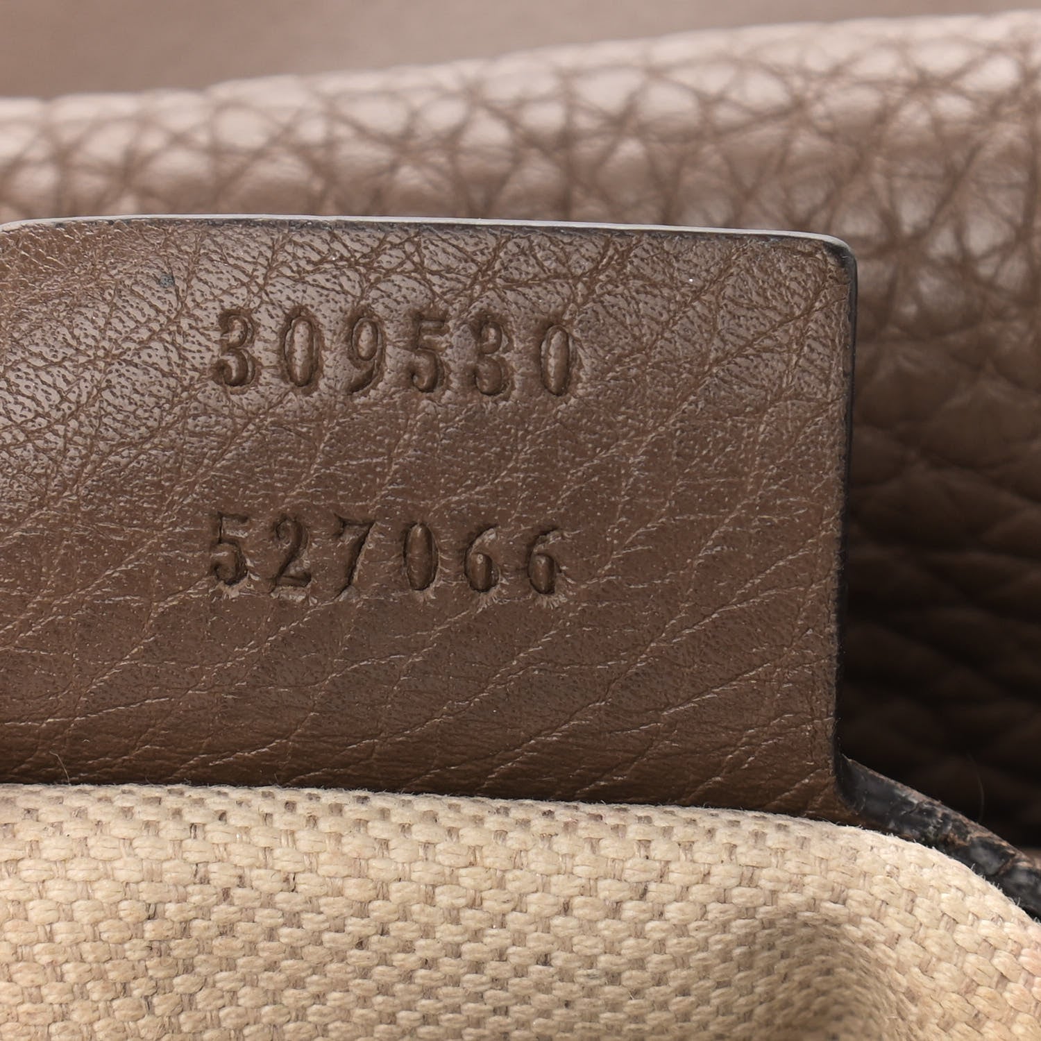 Gucci Pebbled Calfskin Twill Hobo Brown 6 of 17
