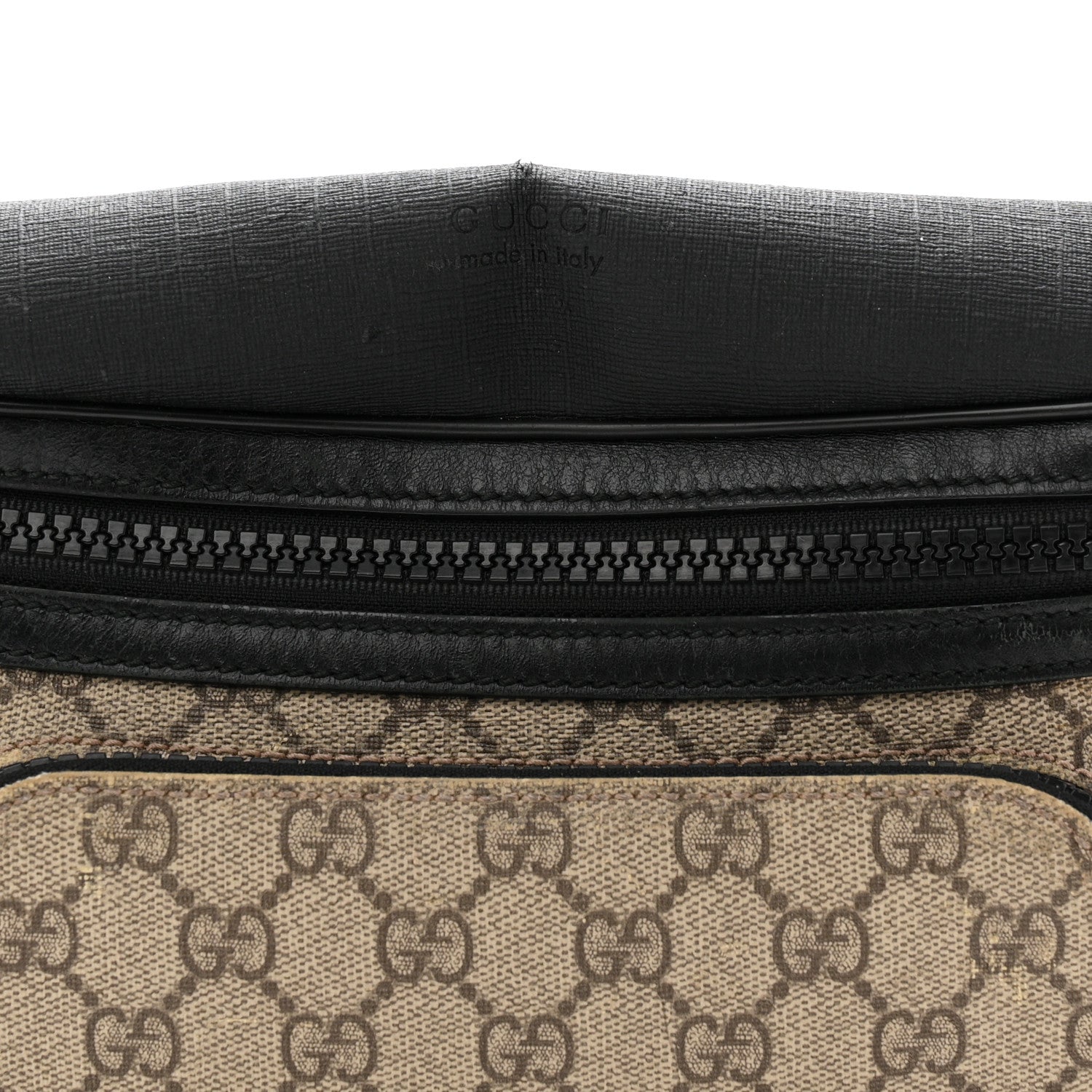 Gucci GG Supreme Monogram Belt Bag Black 8 of 11
