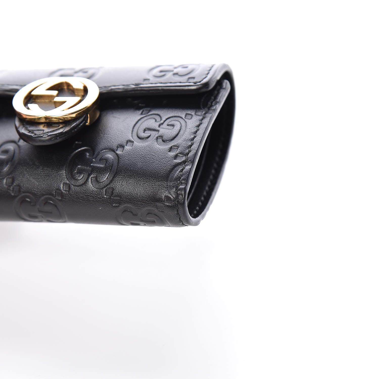 Gucci Guccissima Icon Signature 6 Key Holder Case Black 14 of 20