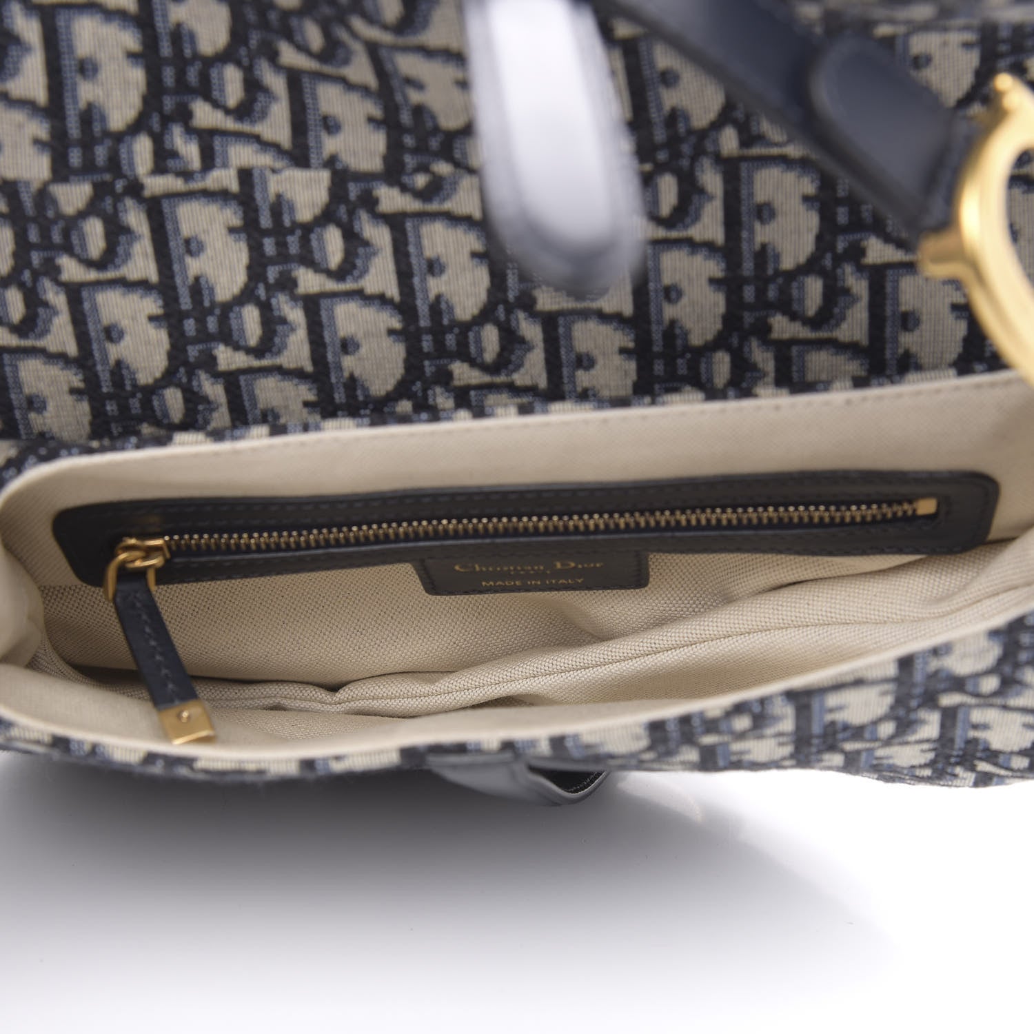 Christian Dior Oblique Saddle Bag Blue 5 of 11