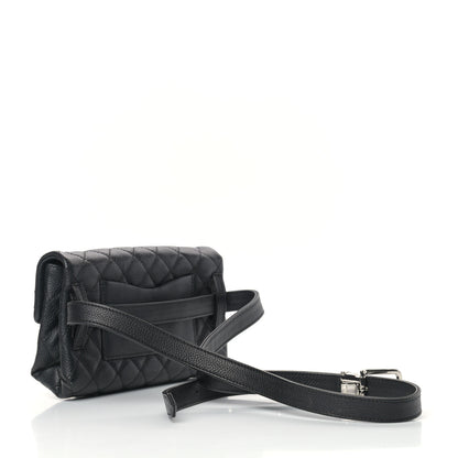 Chanel Grained Calfskin Quilted 2.55 Reissue Flap Belt Bag Clutch Black 4 of 12