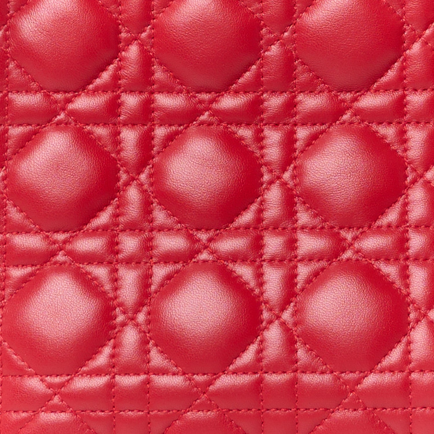 Christian Dior Lambskin Cannage Medium Lady Dior Red 8 of 10