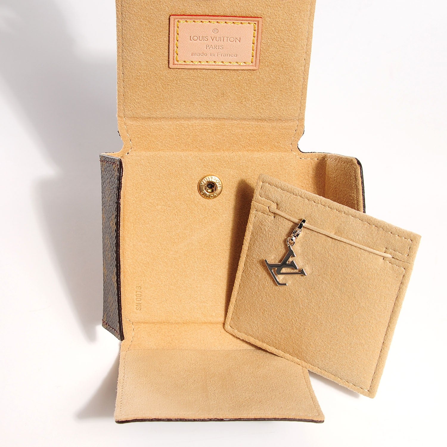 Louis Vuitton 18K White Gold LV Initiales Charm 1 of 8