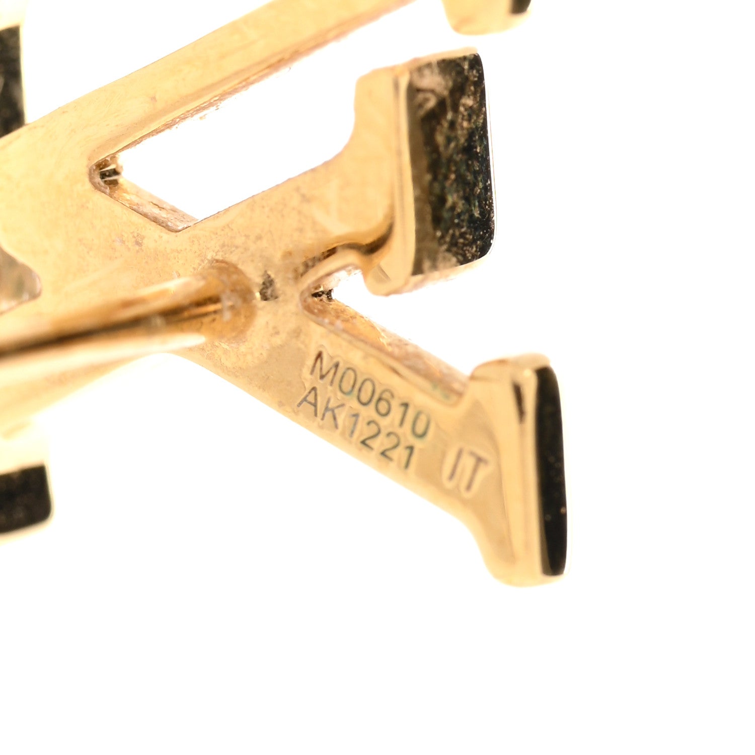 Louis Vuitton Metal LV Iconic Earrings Gold 5 of 5