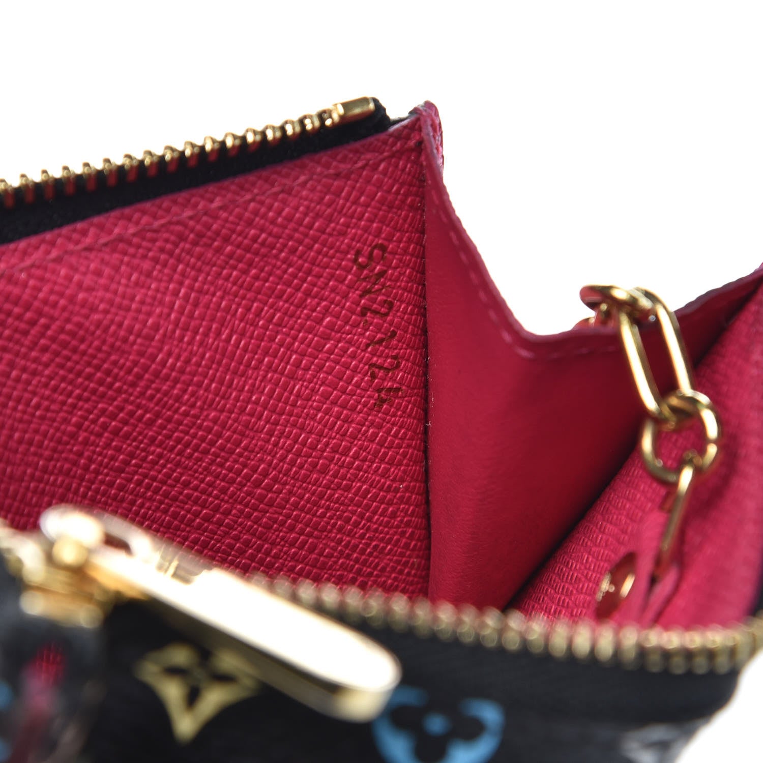 Louis Vuitton Monogram Multicolor Key Pouch Black Grenade 7 of 7