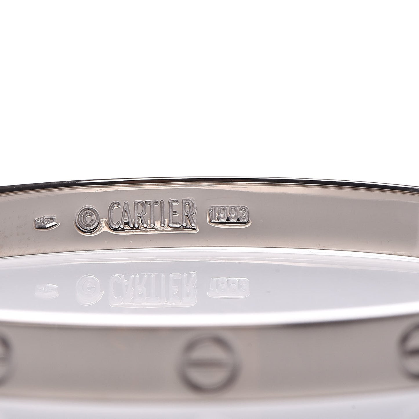 18K White Gold LOVE Bracelet 20