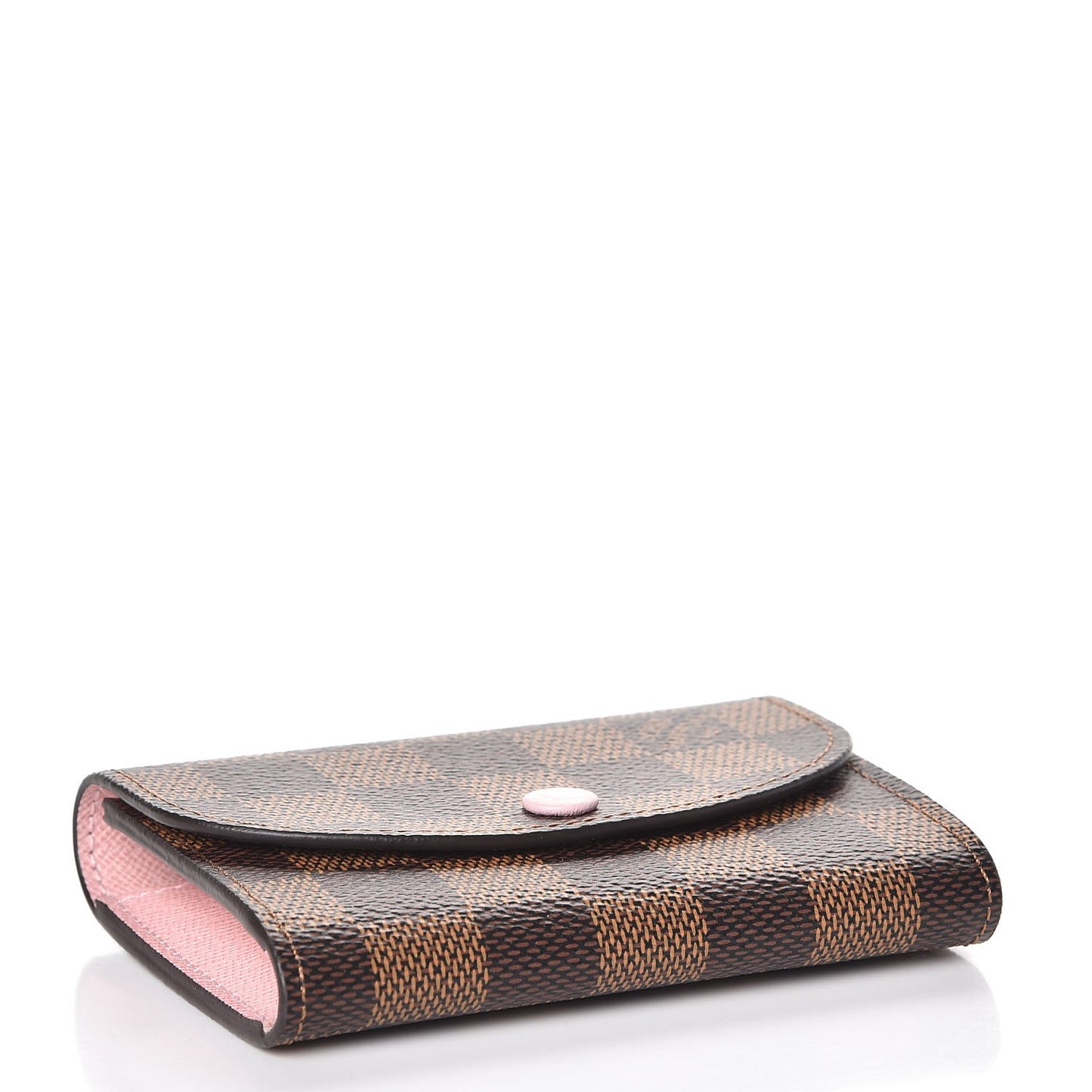 Damier Ebene Rosalie Coin Purse Rose Ballerine