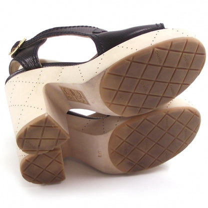 Chanel Leather Perforated Clogs 37.5 4 of 8