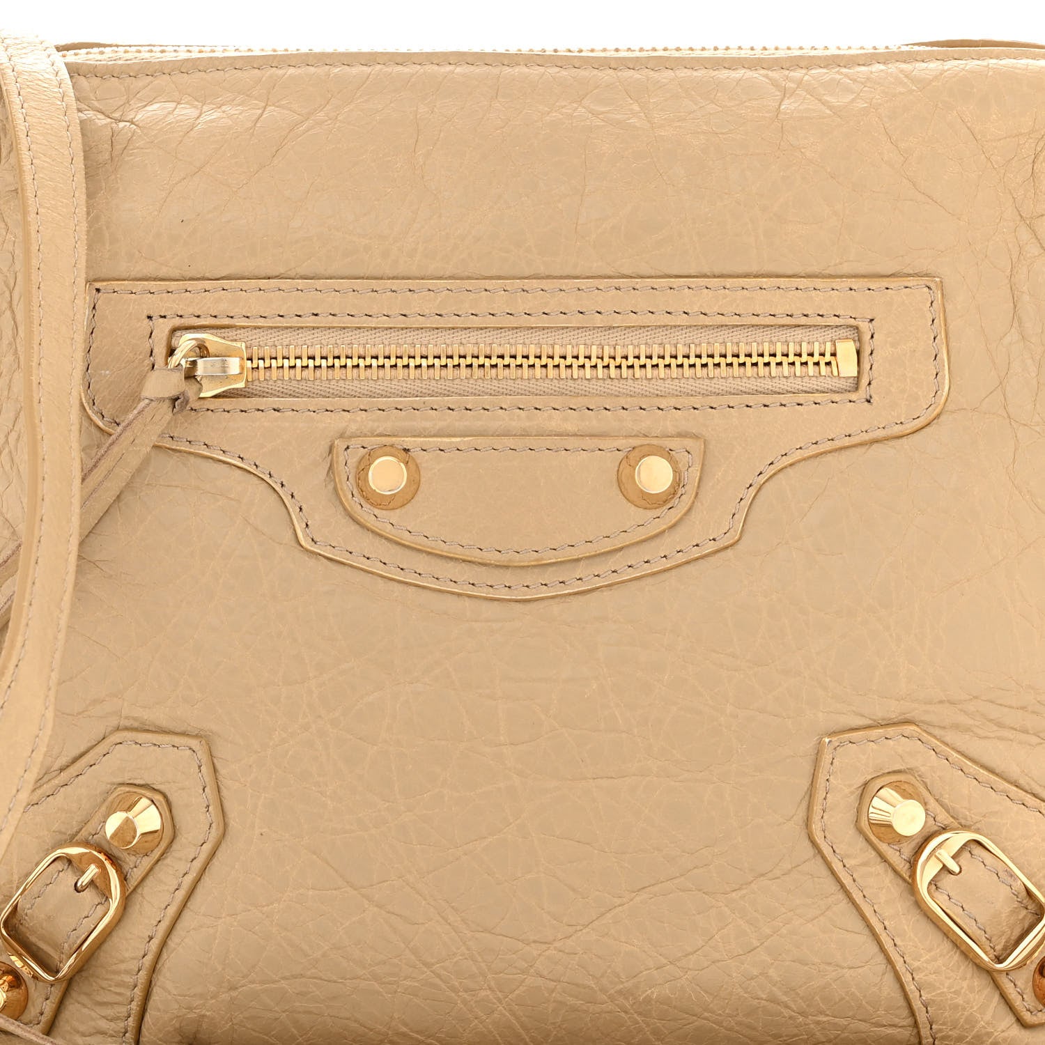 Balenciaga Agneau Classic Gold Hardware XS Reporter Crossbody Beige Sable 8 of 10
