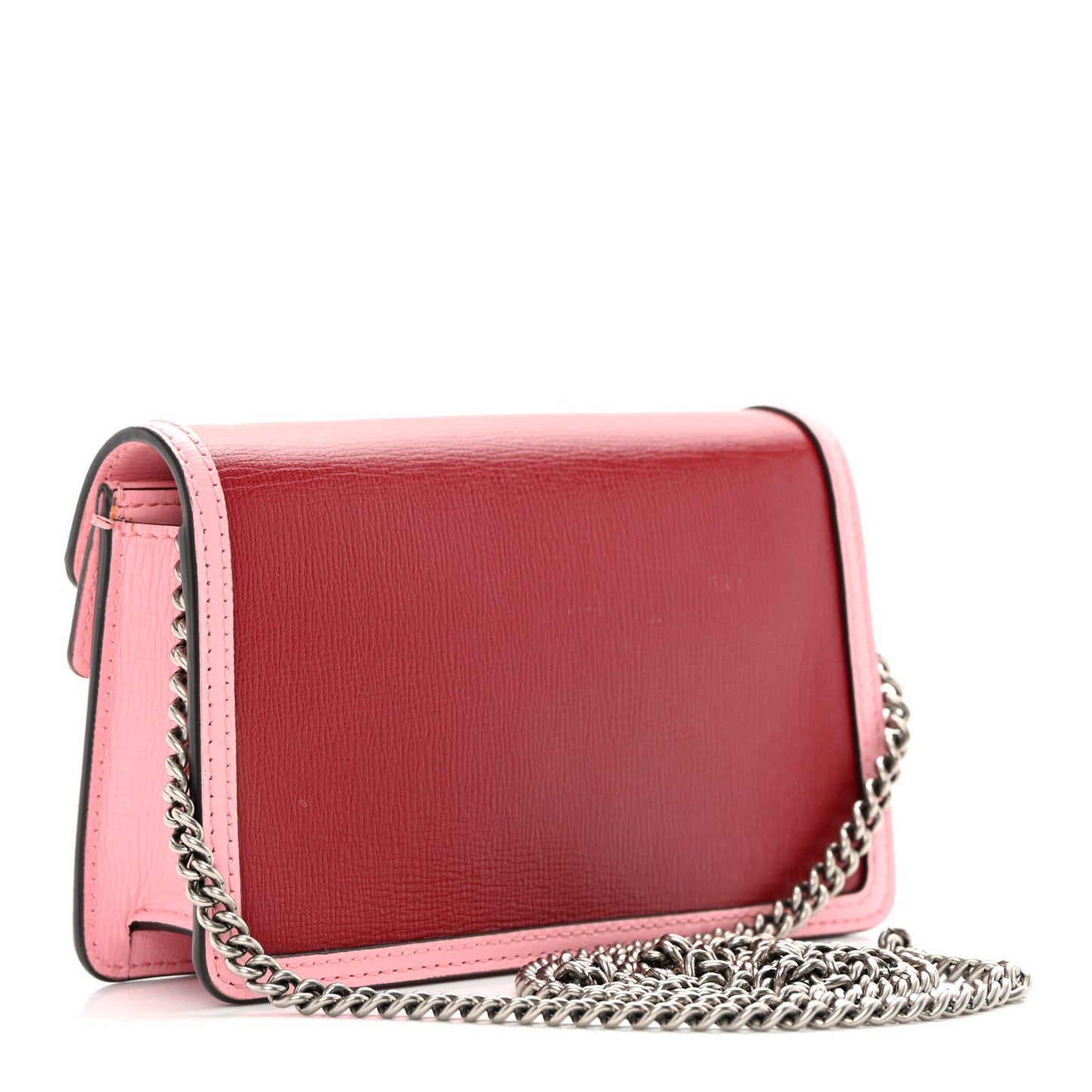 Azalea Calfskin Enamel Super Mini Dionysus Shoulder Bag New Cherry Red Wild Rose Off White