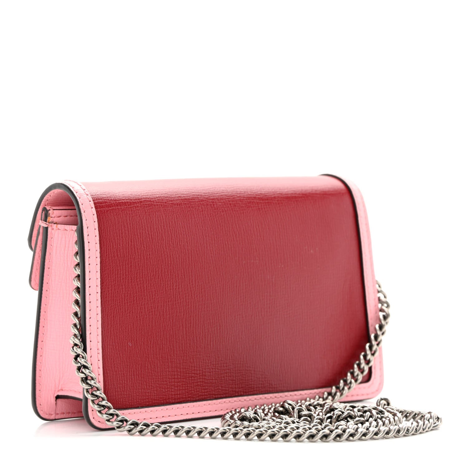 Gucci Azalea Calfskin Enamel Super Mini Dionysus Shoulder Bag New Cherry Red Wild Rose Off White 3 of 15