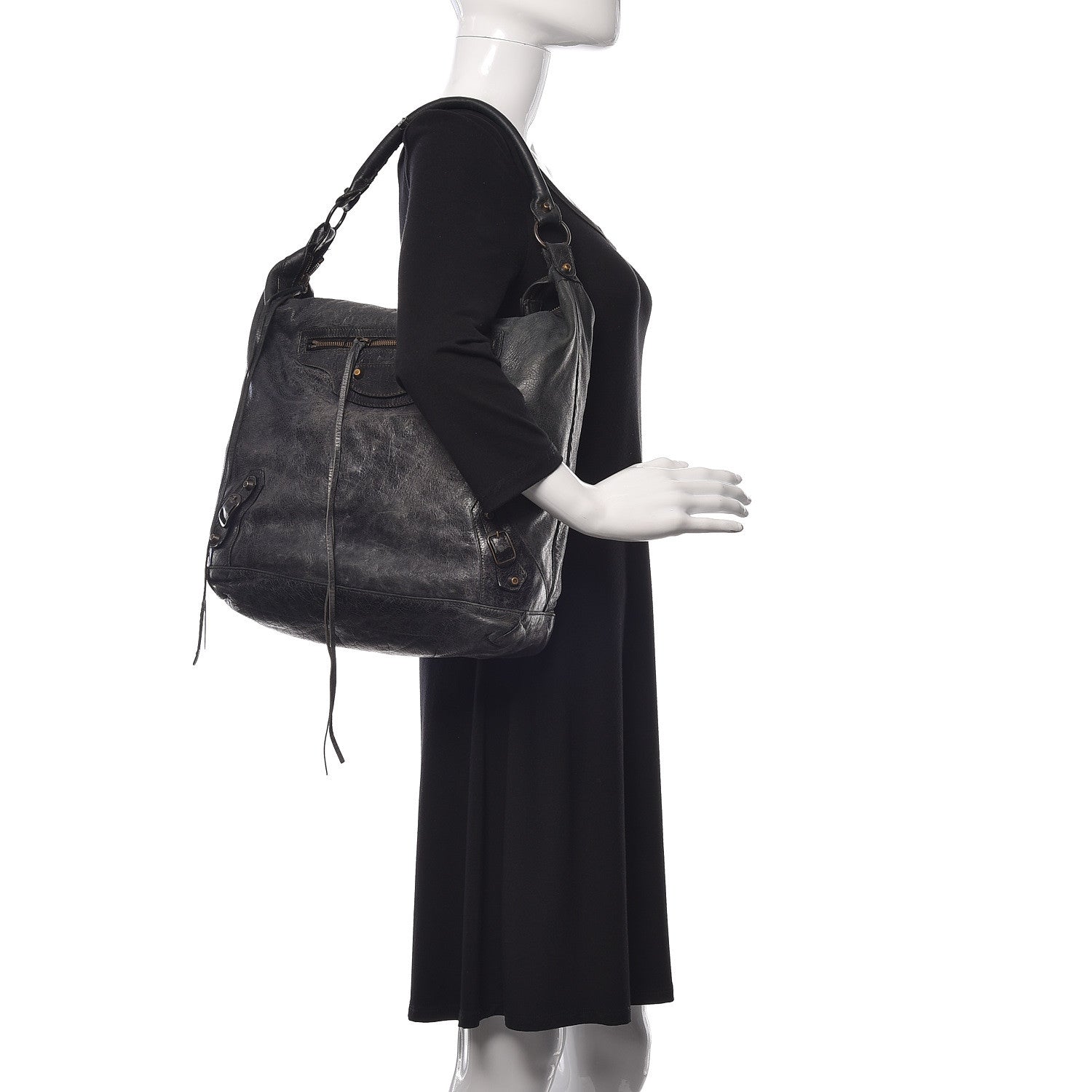 Balenciaga Agneau Classic Hardware Day Hobo Black 2 of 14