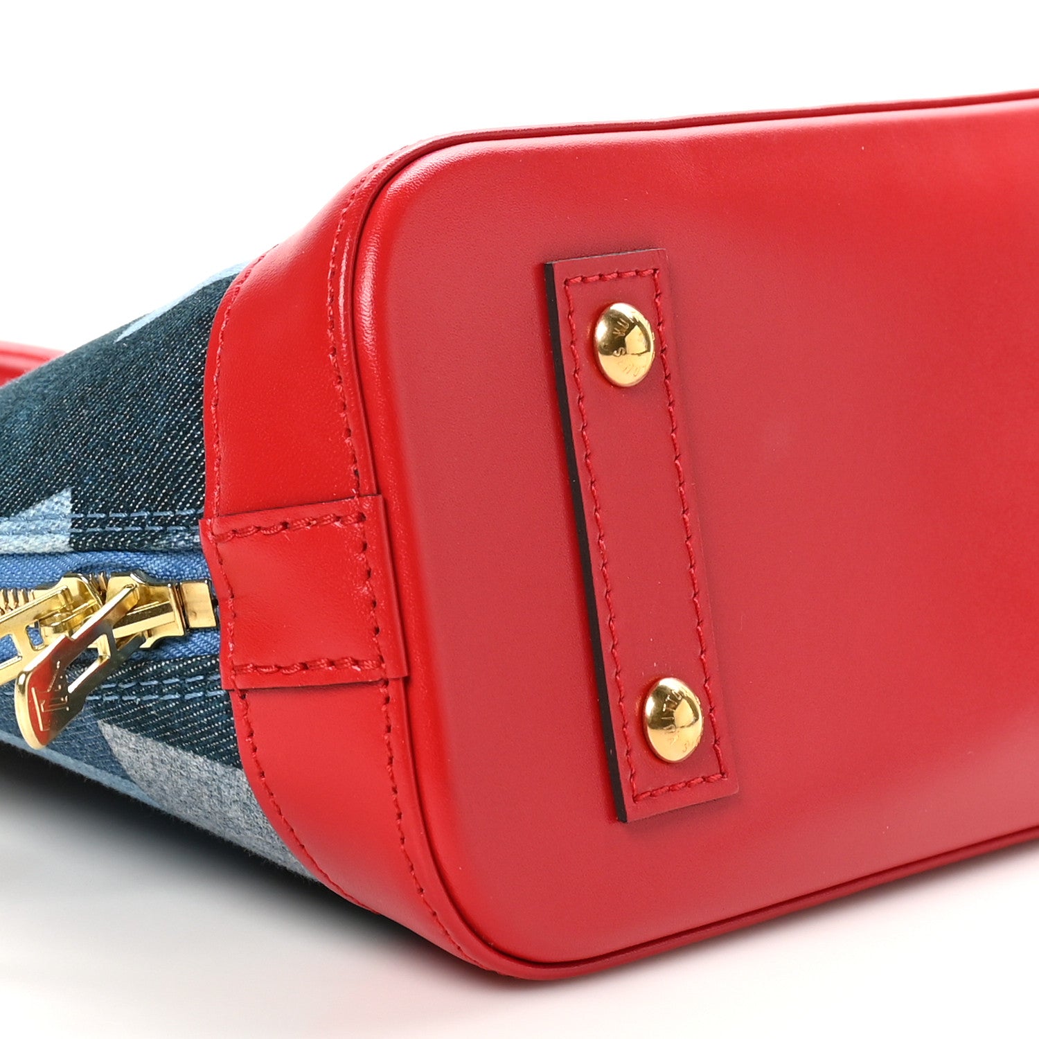 Louis Vuitton Denim Damier Monogram Patchwork Alma BB 8 of 9