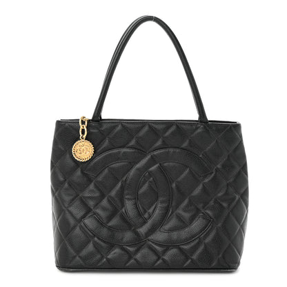 Chanel Caviar Quilted Medallion Tote Black 1 of 13