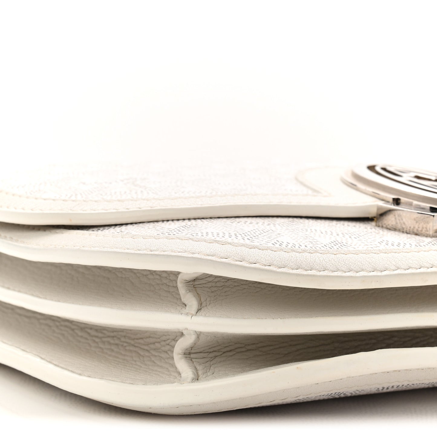 Goyardine 233 PM Shoulder Bag White