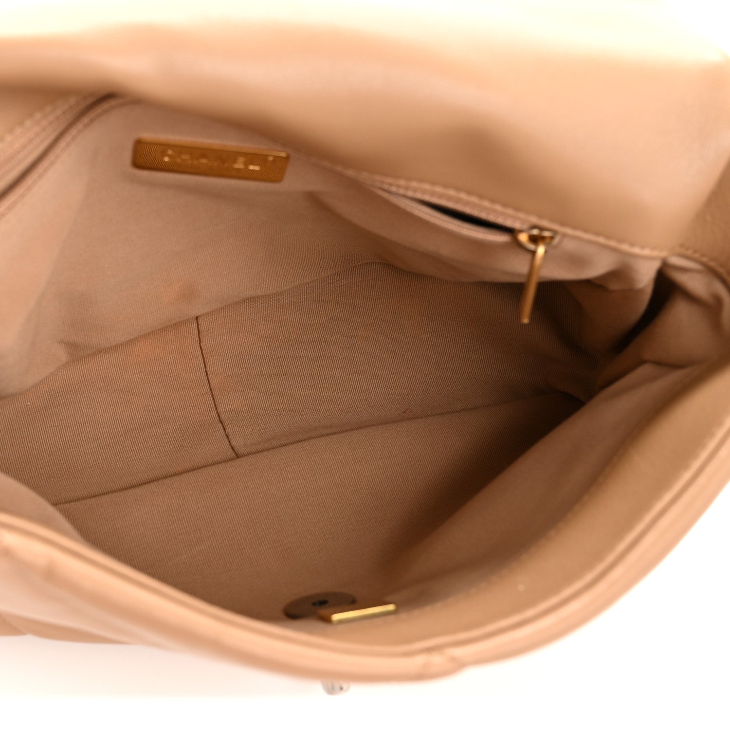 Chanel Lambskin Quilted Large Chanel 19 Flap Beige 5 of 11