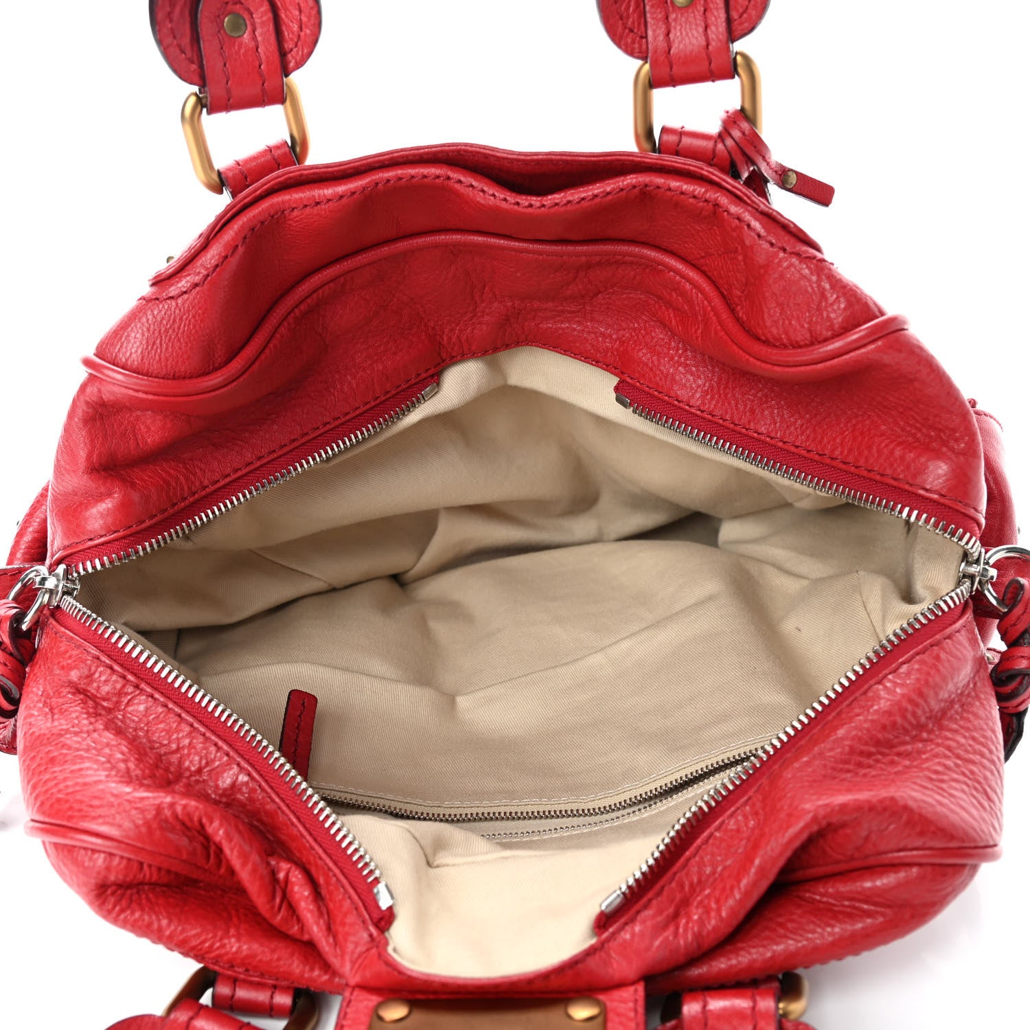Chloe Calfskin Paddington Satchel Rouge 4 of 4