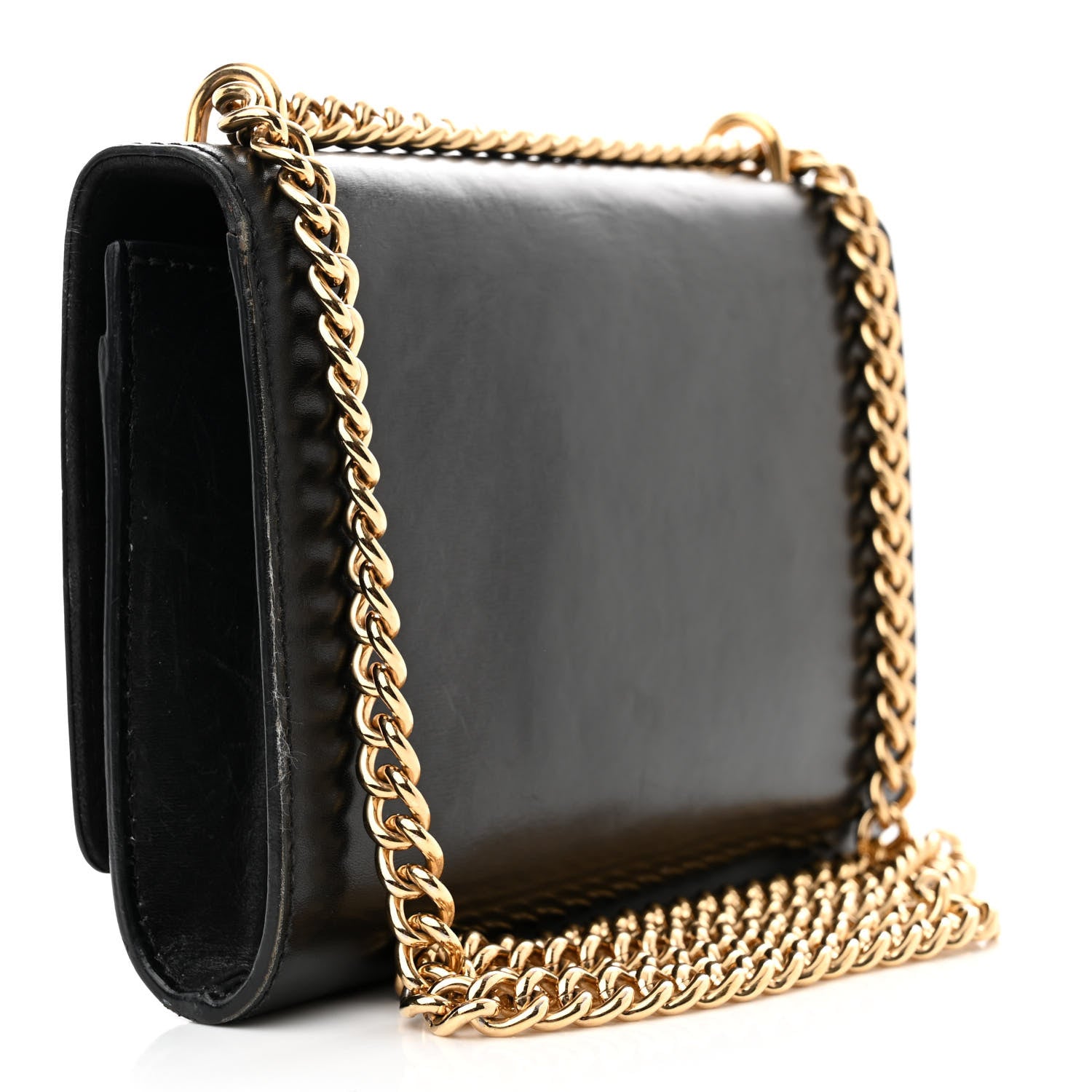 Louis Vuitton Calfskin Chain Louise MM Black 3 of 15
