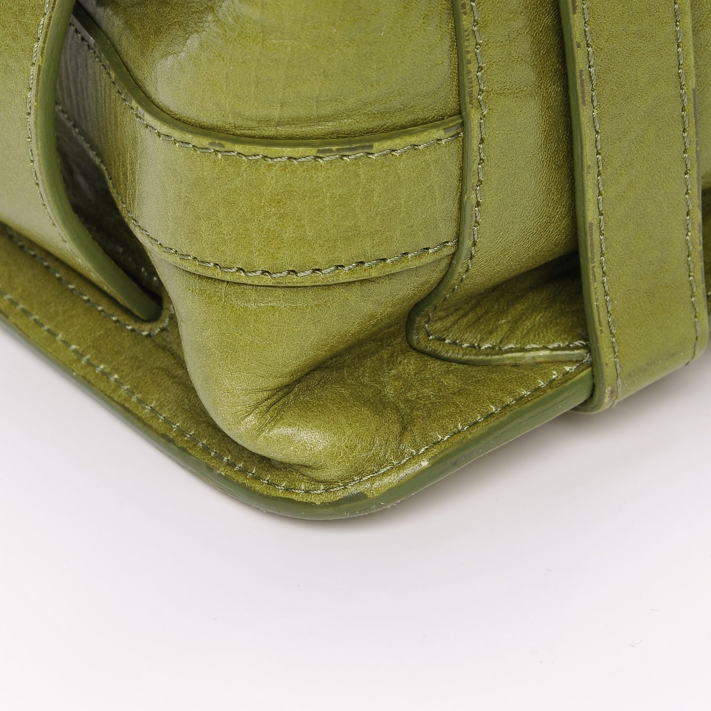 Calfskin PS11 Classic Shoulder Bag Olive