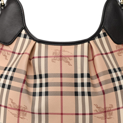 Burberry Haymarket Check Small Brooklyn Hobo Brown 9 of 20