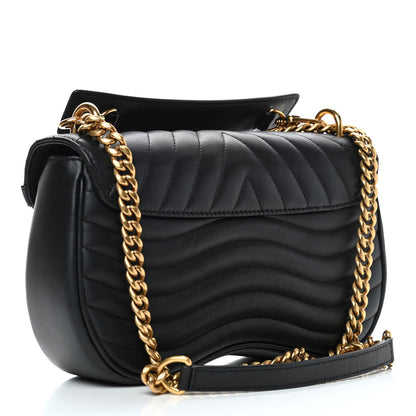 Louis Vuitton Calfskin New Wave Chain MM Black 3 of 8
