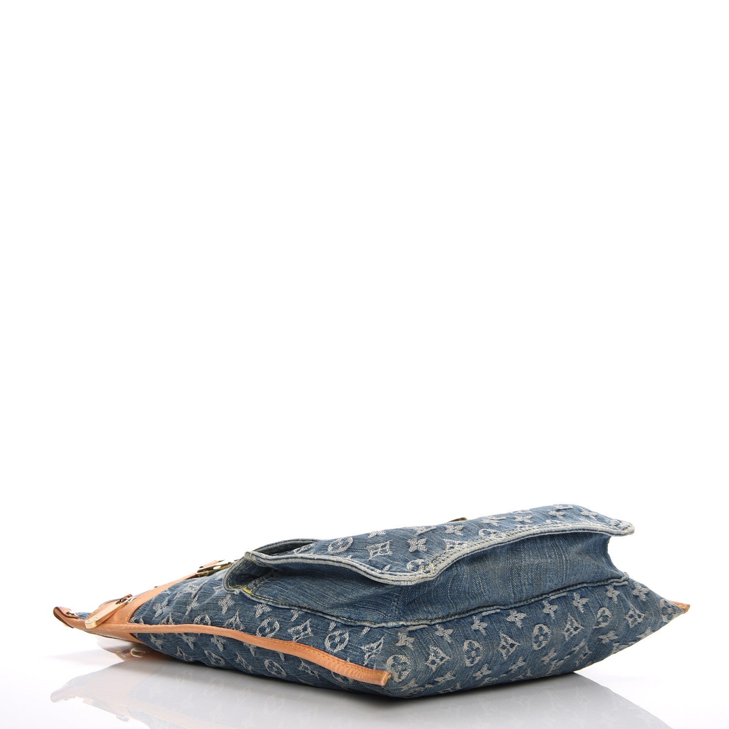 Louis Vuitton Monogram Denim Sac Plat Blue 3 of 8