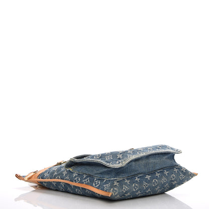 Louis Vuitton Monogram Denim Sac Plat Blue 3 of 8