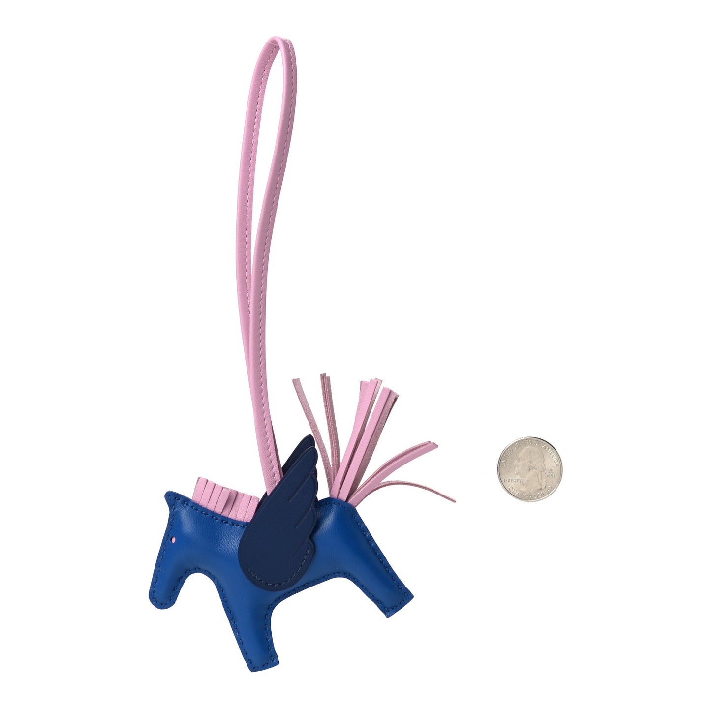 Milo Lambskin Grigri Rodeo Pegase Horse Bag Charm PM Bleu France Mauve Sylvestre Bleu Saphir