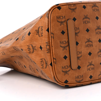 MCM Visetos Large Liz Reversible Shopper Tote Cognac 7 of 13