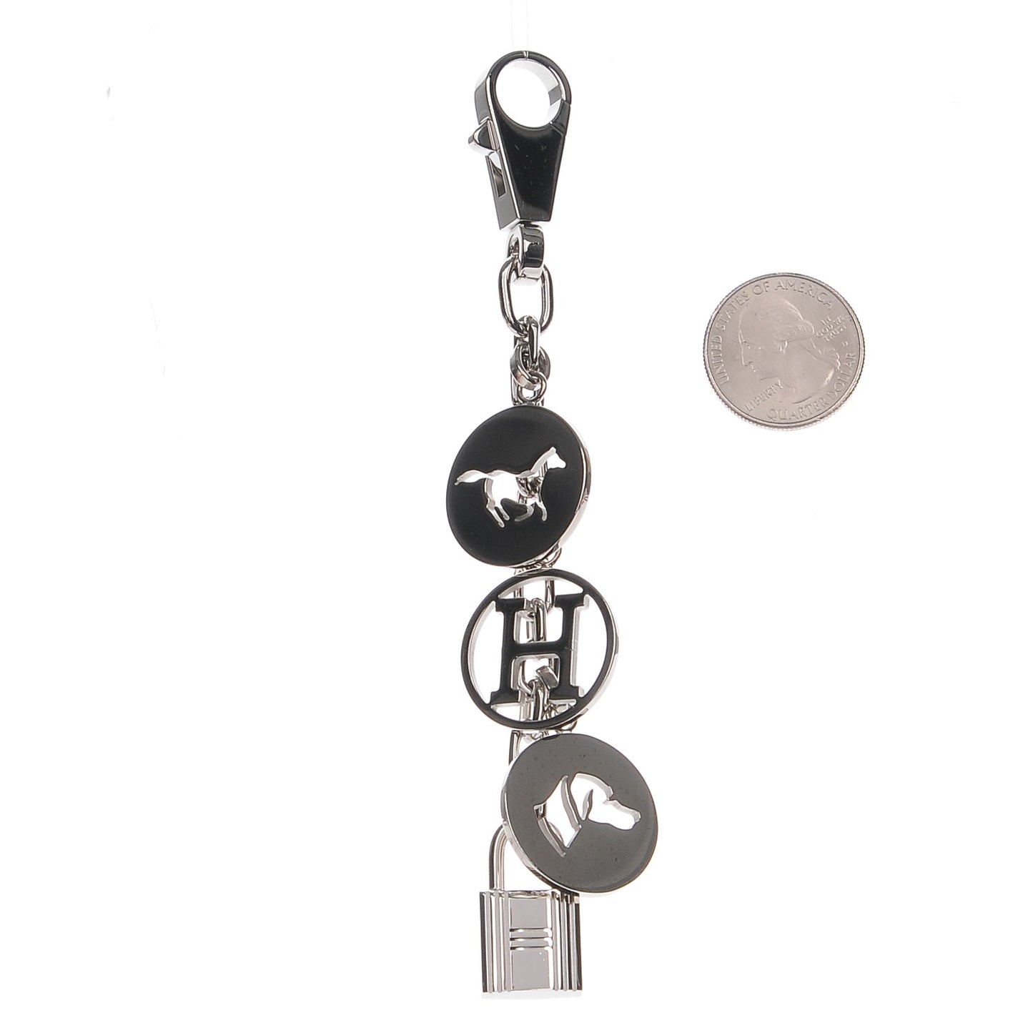 Palladium Breloque Bag Charm Silver