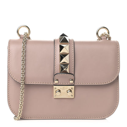 Valentino Garavani Vitello Small Glam Lock Rockstud Flap Poudre 1 of 11