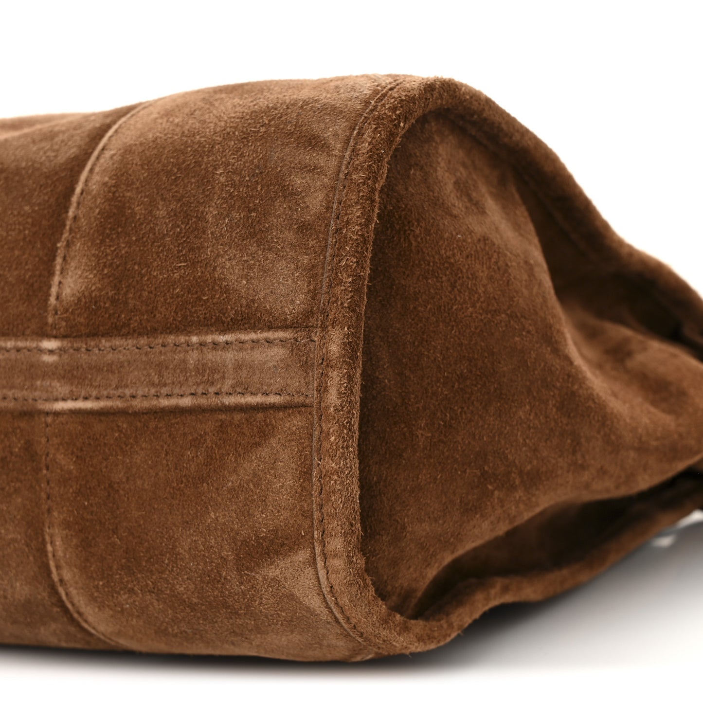 Suede Large Bonnie Shoulder Bag Cocoa Brown