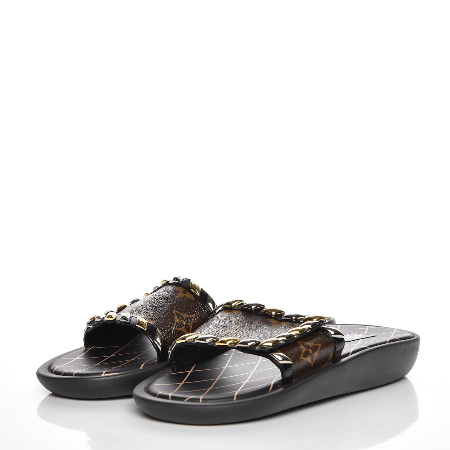 Calfskin Monogram Eldorado Flat Mules 40 Black