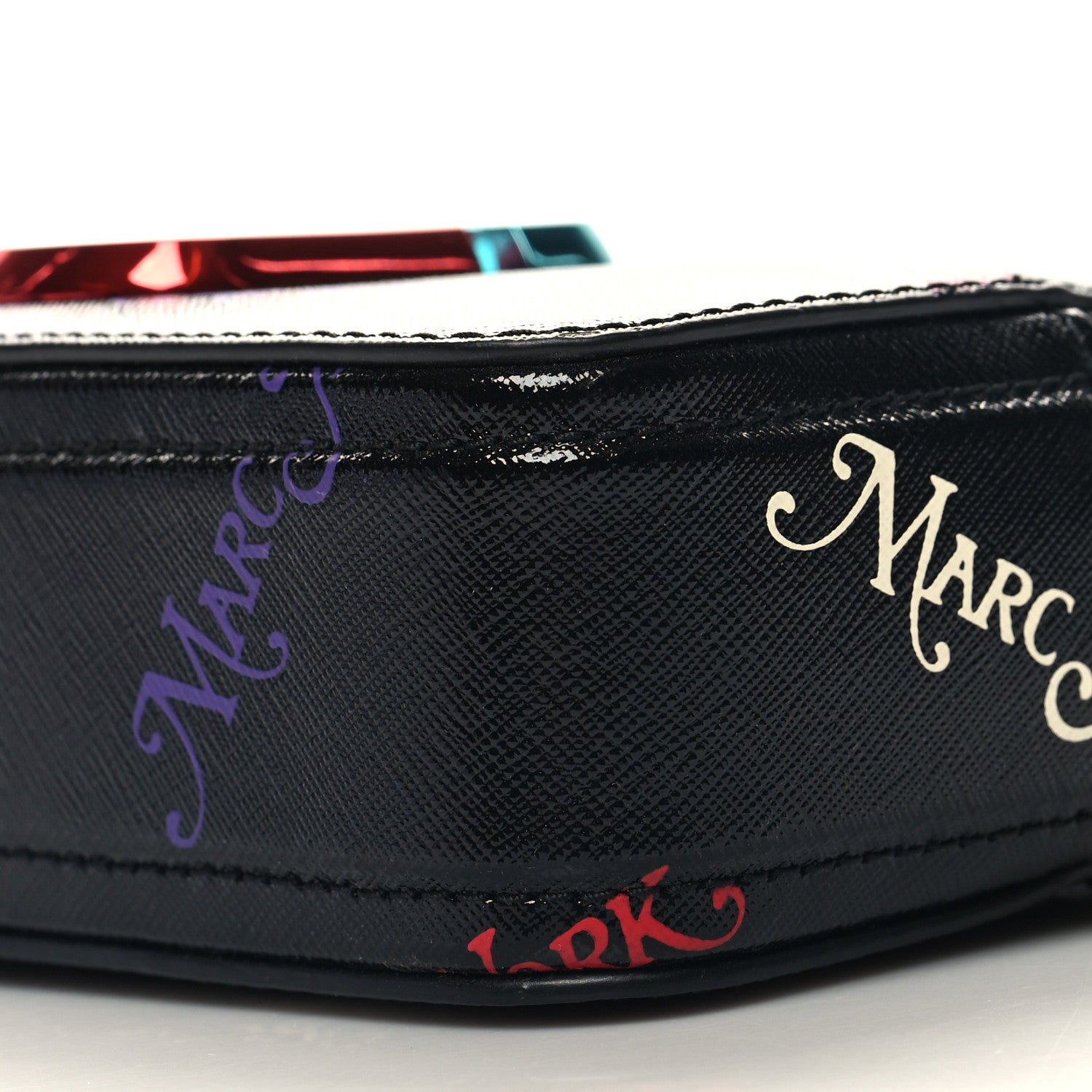 Marc Jacobs X New York Magazine Saffiano Small Snapshot Camera Bag Black Multicolor 10 of 10