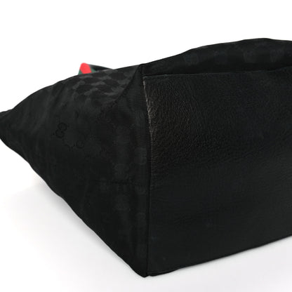 Gucci GG Monogram Medium Web Handle Bucket Tote Black 8 of 9
