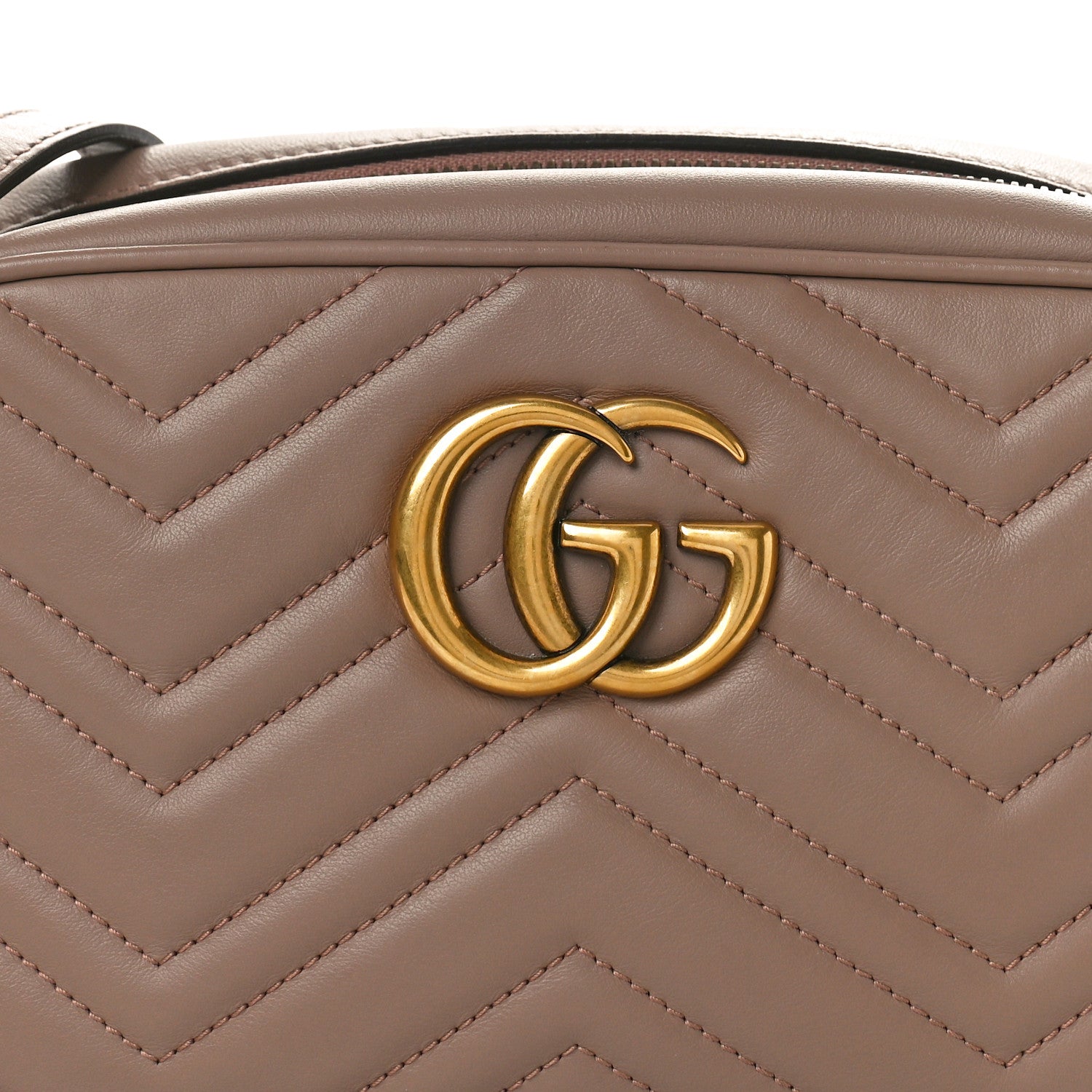 Gucci Calfskin Matelasse Small GG Marmont Chain Shoulder Bag Porcelain Rose 8 of 10