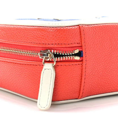 Chanel Caviar Quilted Filigree Vanity Clutch With Chain Blue White Red 8 of 9