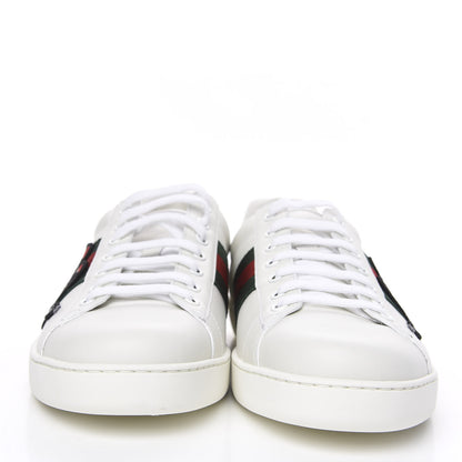 Gucci Calfskin Ayers Kingsnake Embroidered Mens Ace Sneakers 11 Green Red 2 of 11