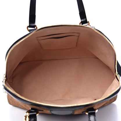 Gucci Suede Patent Web Medium Ophidia Top Handle Dome Bag Nocciola Black 4 of 10