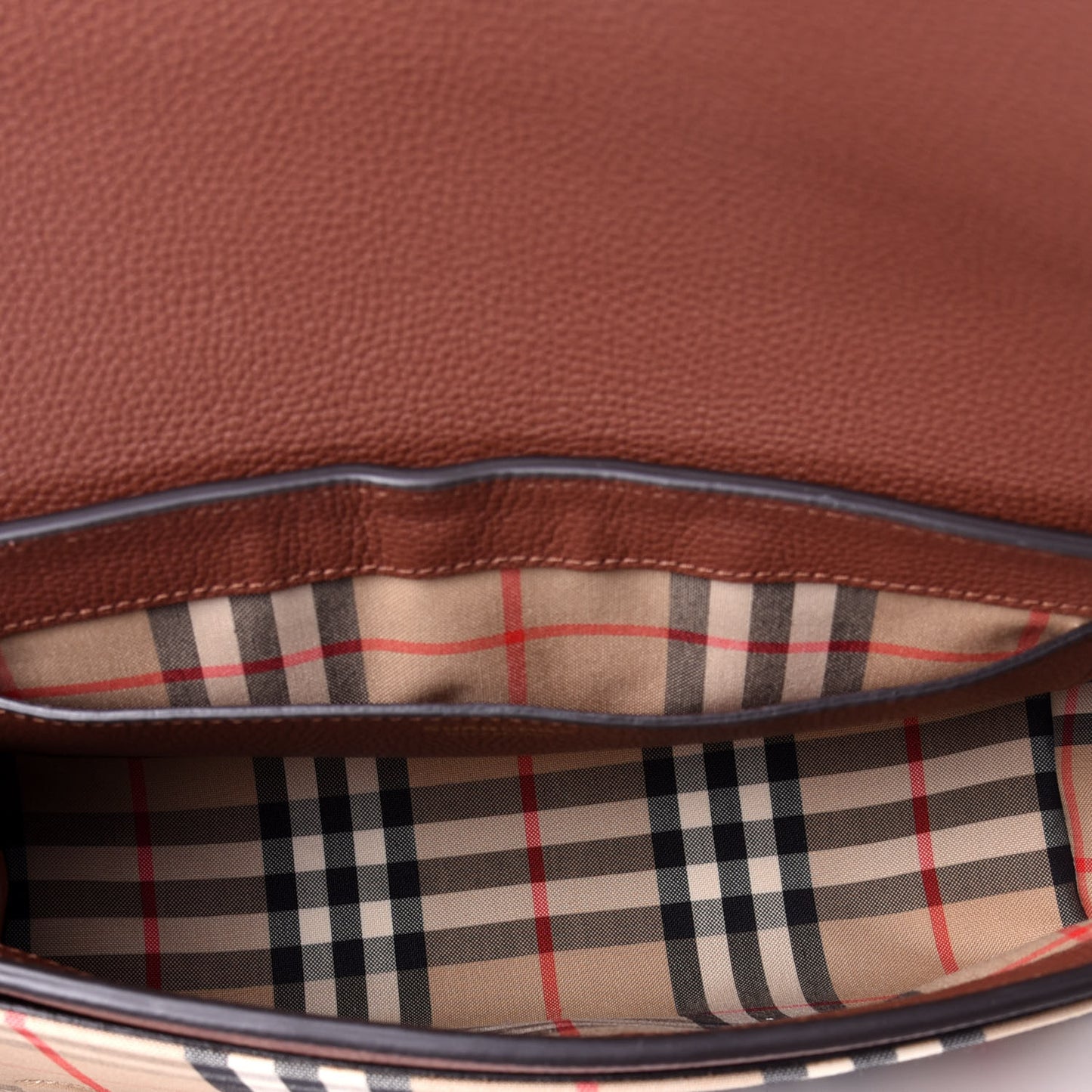 Calfskin Vintage Check Note Crossbody Bag Tan